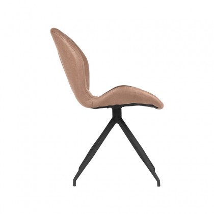 LABEL51 Eetkamerstoel Ferm - Stone - Microfiber