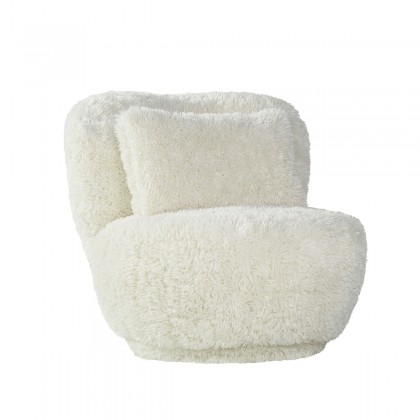 LABEL51 Fauteuil Doodle - Crème - Fluffy