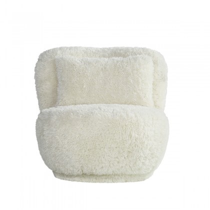 LABEL51 Fauteuil Doodle - Crème - Fluffy