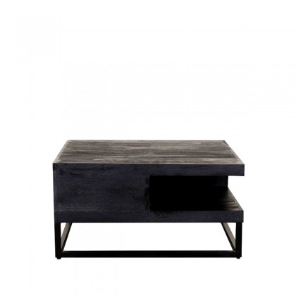 LABEL51 Salontafel Cube - Zwart - Mangohout - 80 cm
