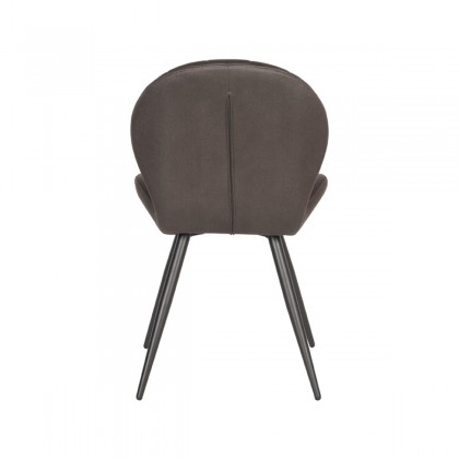 LABEL51 Eetkamerstoel Sil - Antraciet - Microfiber