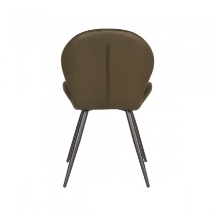 LABEL51 Eetkamerstoel Sil - Army green - Microfiber
