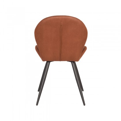 LABEL51 Eetkamerstoel Sil - Cognac - Microfiber