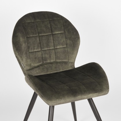 LABEL51 Eetkamerstoel Sil - Hunter - Velours