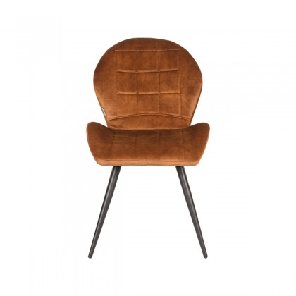 LABEL51 Eetkamerstoel Sil - Oker - Velours