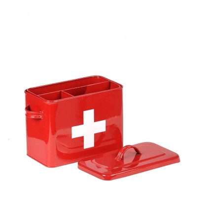 LABEL51 Opbergblik EHBO - Rood - Metaal