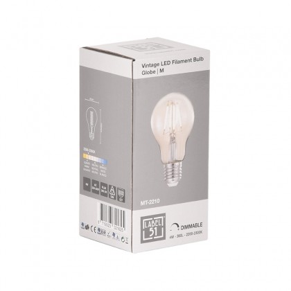 LABEL51 Lichtbron Kooldraadlamp - Glas - Bol M