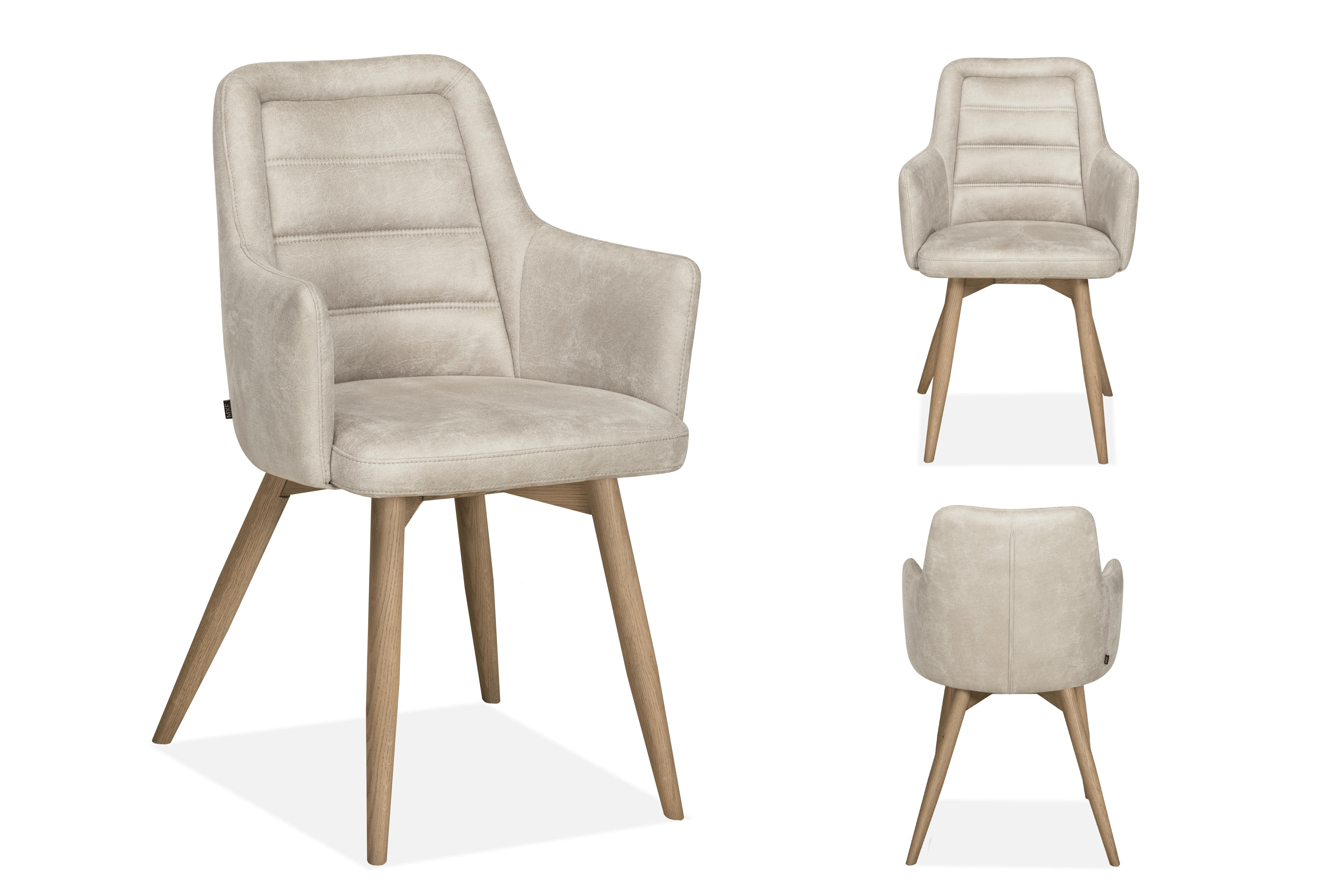 Asher eetkamerstoel (met armleuning)